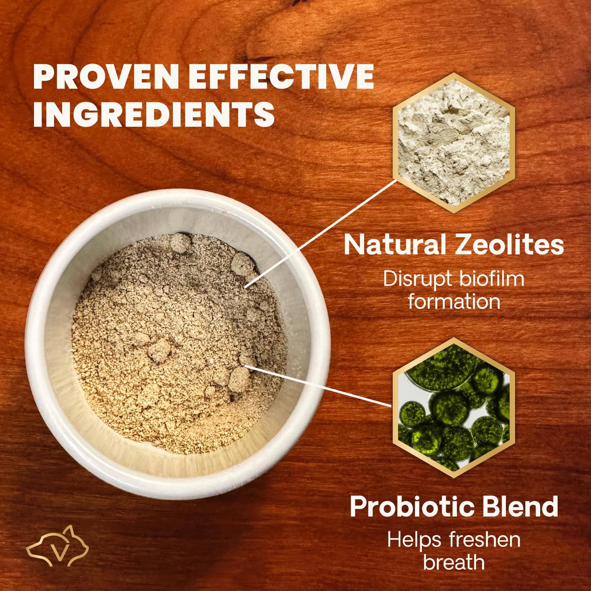 VetriScience Perio Plus Cat Teeth Cleaning Bites - Advanced Cat Breath Freshener - Dual Action Cat Dental Care Formula for Plaque Control & Fresh Breath, 60 Chews, Chicken Flavor​ - image 2