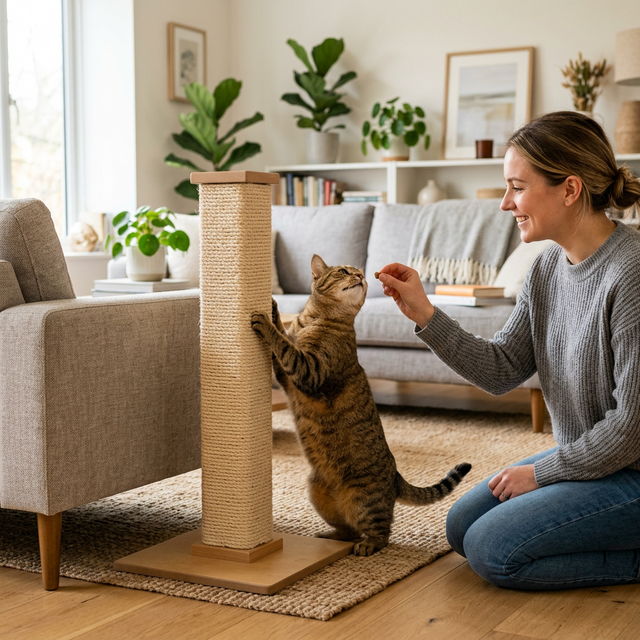 Stop Cat Scratching Sofa Without Punishment: Redirect That Works