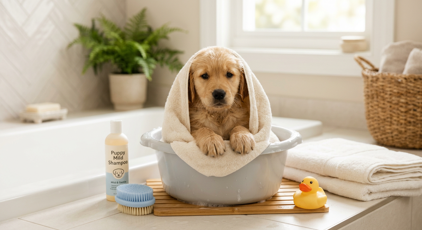 Puppy First Bath Checklist: Safe Home Setup and Sequence (Behavior-First Guide)
