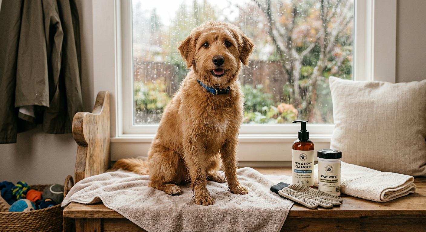 Rainy Day Paw and Coat Cleanup: No-Full-Bath Routine