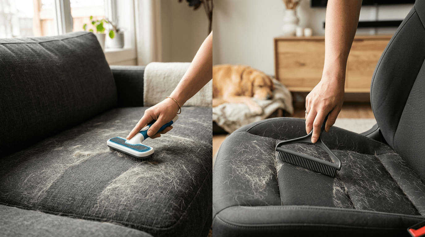 How to Remove Pet Hair from Couch and Car Seats Without Damaging Fabric (A Comparison-Led Guide)